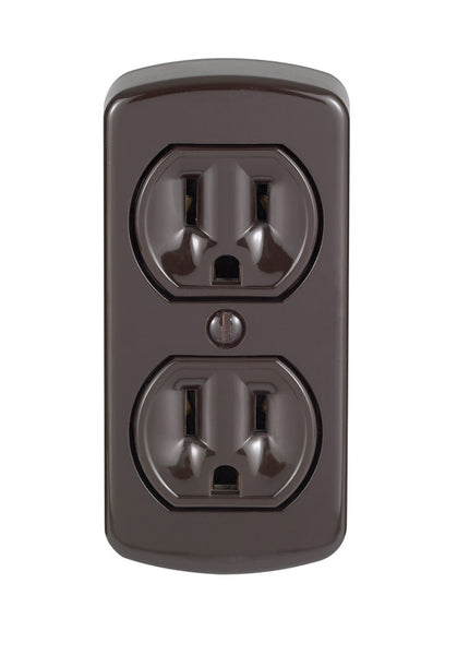 Leviton 15 amperios 125 V Duplex Brown Outlet 5-15R 1 pk
