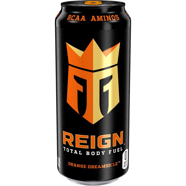 Monster Reign BCAA Aminos Sugar Free Orange Dreamsicle Energy Drink 16 oz (Pack of 12)