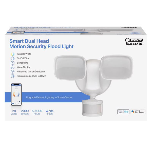 Foco de seguridad inteligente con LED cableado y sensor de movimiento Feit Smart Home