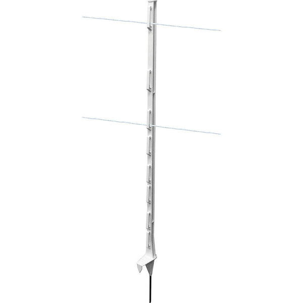 Poste con paso a paso Stafix Sentinel Heavy Duty, color blanco, 49 pulgadas