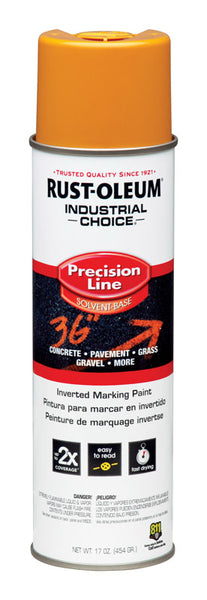 Pintura de marcado invertido Rust-Oleum Industrial Choice Caution Yellow, 17 oz (paquete de 12).