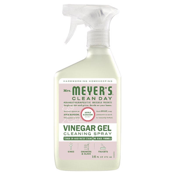 Limpiador líquido en gel con vinagre concentrado con aroma a flor de manzana Clean Day de Mrs. Meyer, 16 oz (paquete de 6)