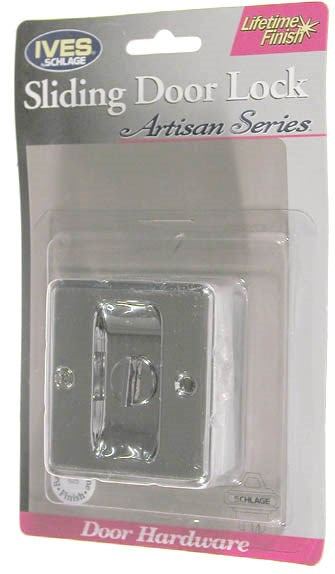 Schlage 1.75 in. D Bright Brass Gold Solid Brass Pocket Door Privacy Lock 1 pc
