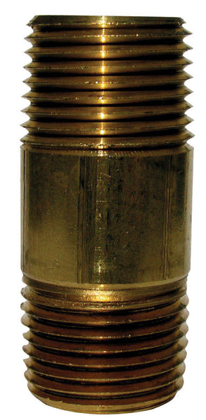 JMF 1/4 in. MPT x 2-1/2 in. L Red Brass Nipple (Pack of 5)