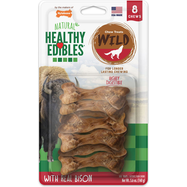 Hueso de bisonte salvaje pequeño Healthy Edibles (8 unidades)