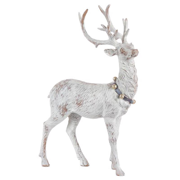 Figura de ciervo de pie parado en Navidad de Gerson White, 12 pulgadas (paquete de 8)