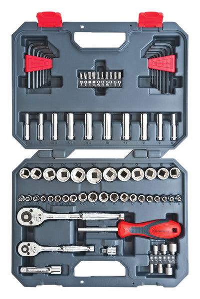 Crescent 1/4 and 3/8 in. drive Metric/SAE 6 and 12 Point Socket Wrench Set 84 pc