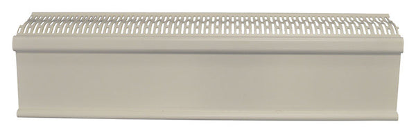 Plastx The Better 1-Way White ABS Plastic Baseboard Heater Cover 3 in. H x 2 ft. W