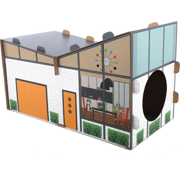 Casa de juegos contemporánea de cartón Kitty