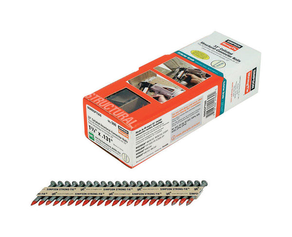 Simpson Strong-Tie 1-1/2 in. L Paper Strip Hot-Dip Galvanized Structural-Connector Nails 33 deg 500 - Deal of The Week