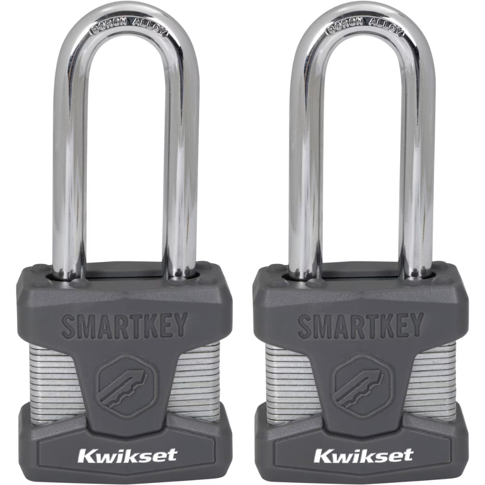 SmartKey Laminated Steel 2" Padlock SMT KA with 2-1/2" Shackle 2/pk ...