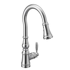 Grifo de cocina de arco alto, monomando, cromado y extraíble