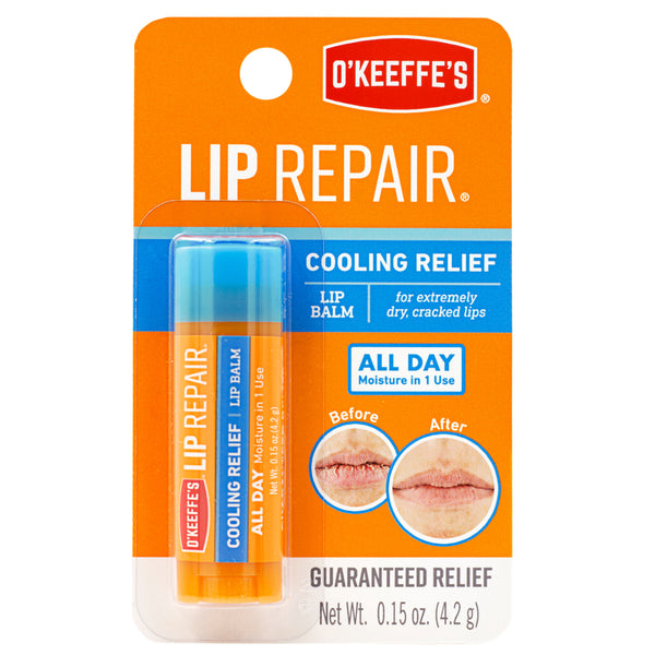 O'Keeffe's Cooling Lip Repair No Scent Lip Balm 0.15 oz. (Pack of 6)