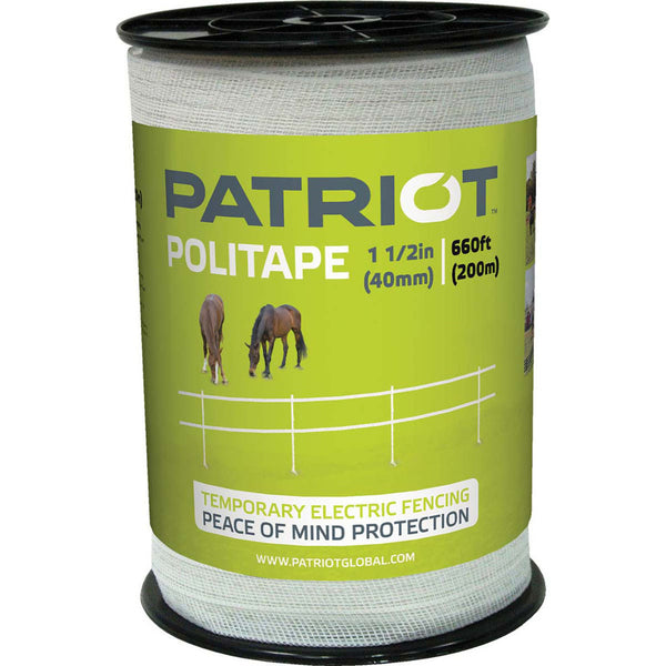 Cinta adhesiva Patriot Politape, blanca, 660 pies x 1 1/2 pulg.