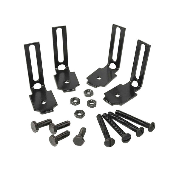 The Village Ironsmith Black Steel Paintable/Stainable Railing Connector 1.3 H x 1.3 W x 0.88 L in.