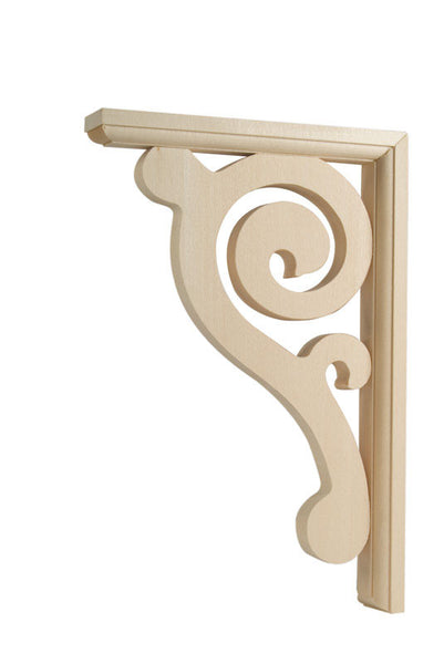 Soporte decorativo de madera dura marrón preacabado Waddell de 12 pulg. de alto x 8 pulg. de largo