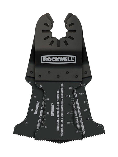 Hoja oscilante de corte por inmersión bimetálica Rockwell de 1-3/8 pulg. L, paquete de 3