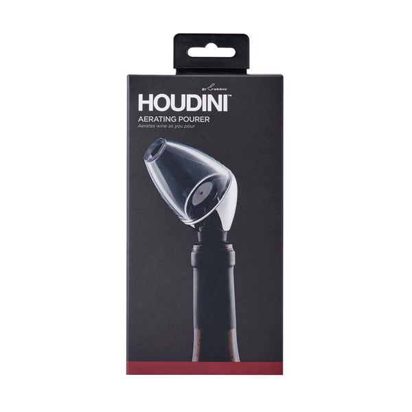 Vertedor de vino aireador Houdini Deluxe de 16 oz en cromo plateado