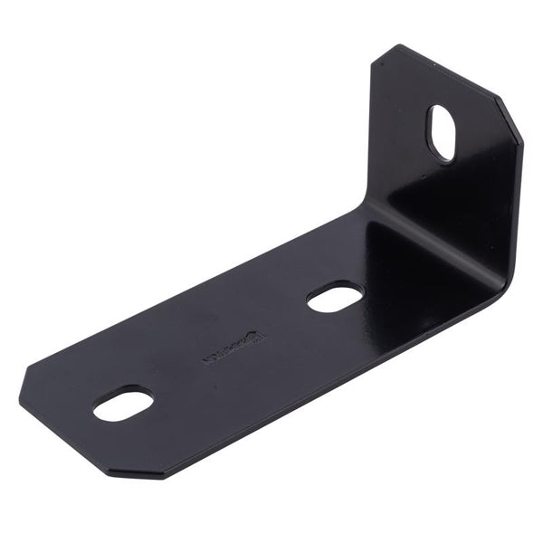 Soporte de esquina interior/exterior de acero negro Hampton de 6,8 pulg. de alto x 3 pulg. de ancho x 3/16 pulg. de profundidad