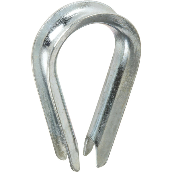 3232BC 1/4†Rope Thimbles - Zinc Plated