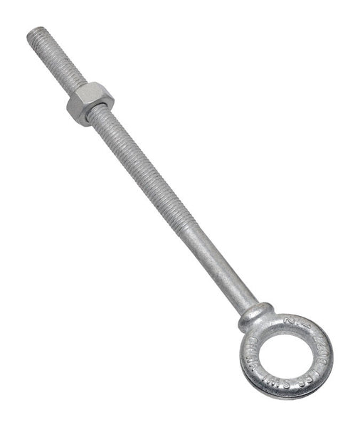 Tuerca de perno de ojo de acero galvanizado en caliente de 1/2 pulg. X 8 pulg. de largo de National Hardware incluida