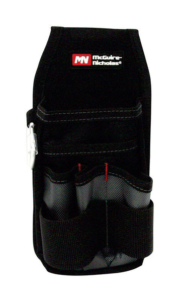 Bolsa para herramientas McGuire-Nicholas de poliéster de 8 pulgadas de ancho y 8 bolsillos, color negro, 1 unidad
