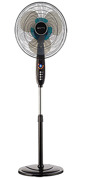 Ventilador de pie con aspas dobles oscilantes de 3 velocidades y 53 in de alto x 16 in de profundidad Polar Aire con control remoto