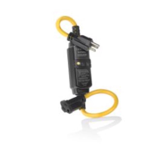 Cable de extensión GFCI de 2 pies de largo, color negro, para interiores o exteriores, 14/3 SJTW de Leviton