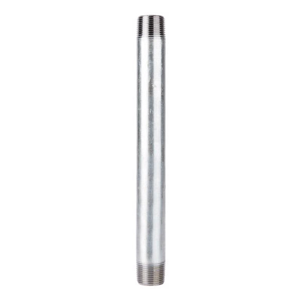 Boquilla de acero galvanizado de 2 pulg. MIP de STZ Industries, cada una, de 2 pulg. de diámetro y 12 pulg. de largo
