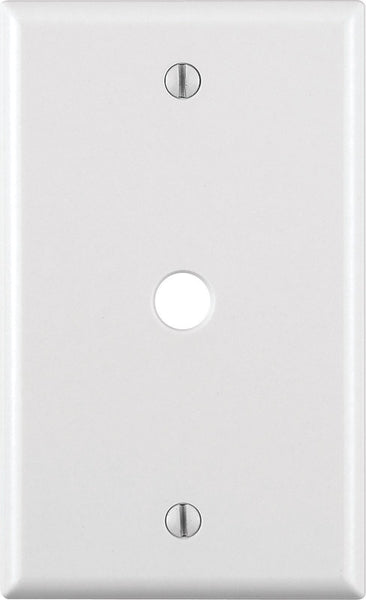 Leviton White 1 gang Plastic Cable/Telco Wall Plate 1 pk (Pack of 25)