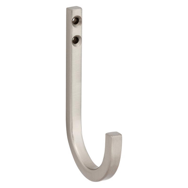 Gancho de acero de níquel satinado mediano National Hardware Reed de 4 pulgadas en L, 60 lb, 1 paquete