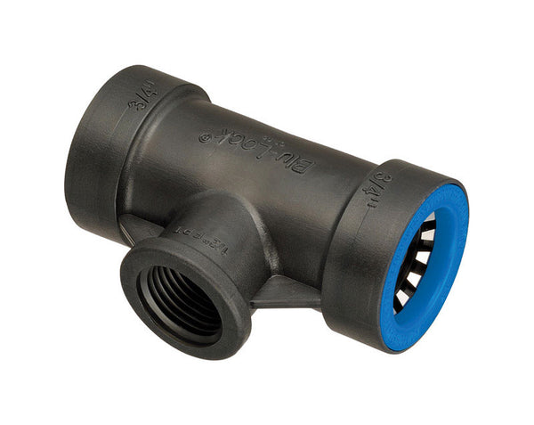 Orbit Blu-Lock 3/4 in. Push T X 1/2 in. D FPT Tee Connector (Pack of 15).
