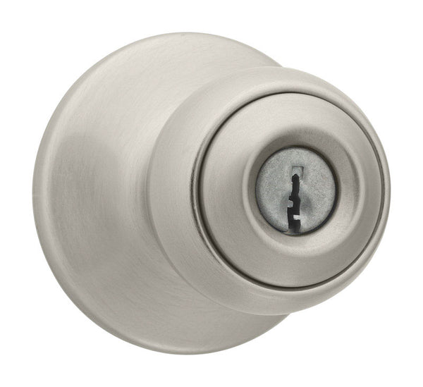 Perillas de entrada de níquel satinado Kwikset Polo de 1-3/4 pulg.
