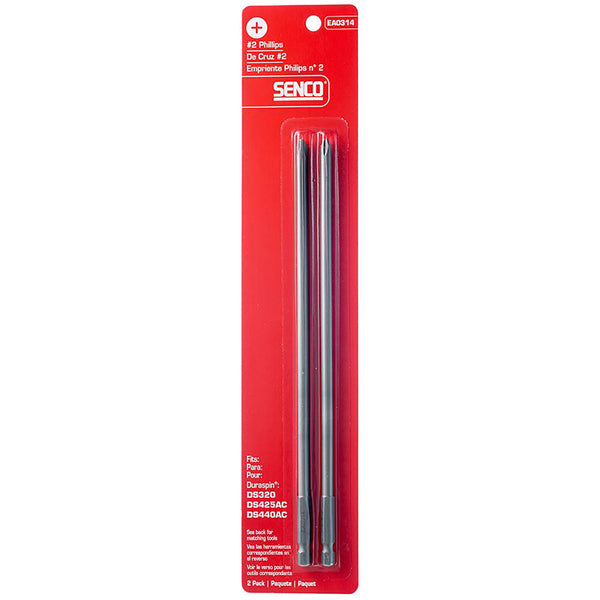 Senco DuraSpin Phillips #2 x 9 in. L Replacement Bit Steel 2 pk