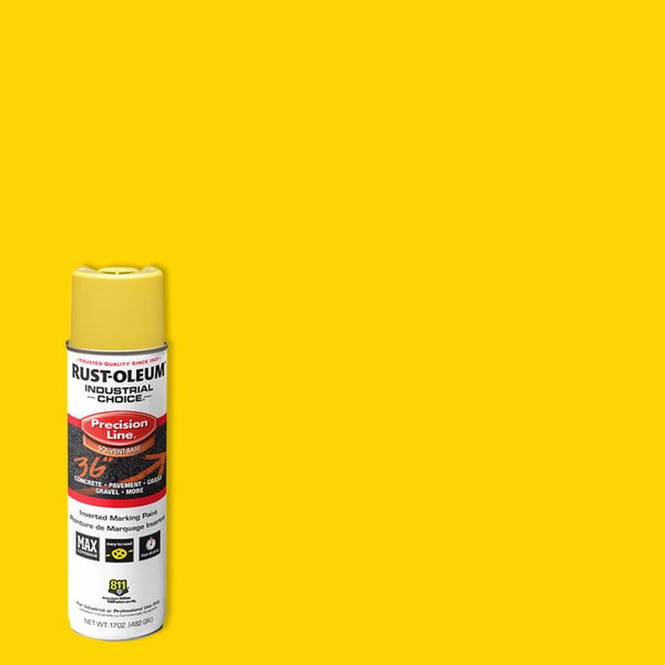 Pintura de marcado invertido de color amarillo de alta visibilidad Rust-Oleum Industrial Choice, 17 oz (paquete de 6)