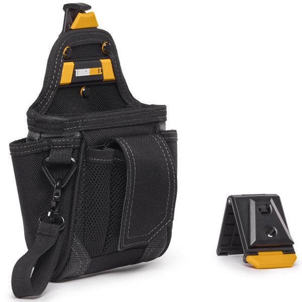 Bolsa para herramientas de almacén ToughBuilt de poliéster de 7,5 in de ancho x 12,25 in de alto, 9 bolsillos, color negro y gris, 1 unidad