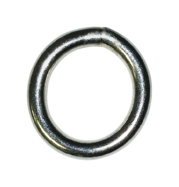 Anillo grande en forma de L de acero plateado niquelado de 1 1/2 pulg. de Baron, paquete de 1