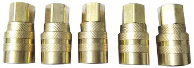 I/M Industrial Coupler, 1/4 x 1/4-In. FNPT, 5-Pk.