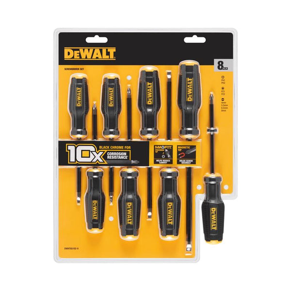 Juego de destornilladores de demolición DeWalt ToughSeries de 8 piezas