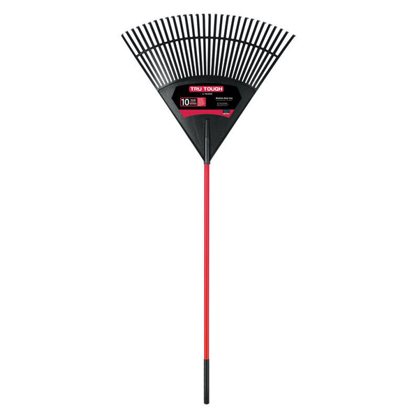 Truper Tru-Tough 71.5 in. 30 Tine Poly Leaf Rake Fiberglass Handle (Pack of 6)