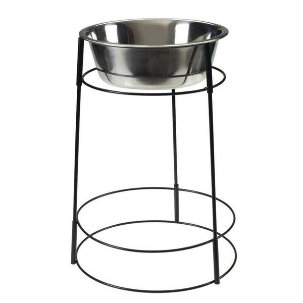 Spot Hi-Rise Single Diner – Black Elevated Pet Bowl, 2 qt Capacity
