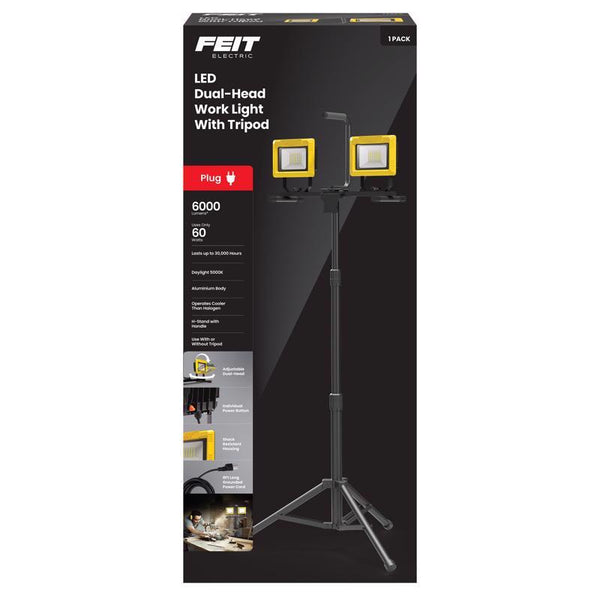 Feit Electric Pro Series 6000 lumens LED Dual Power Tripod Work Light