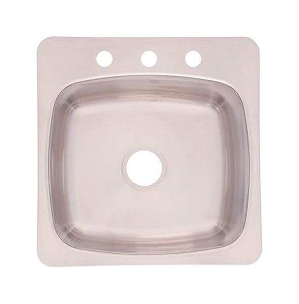 Fregadero de cocina de un seno de acero inoxidable Franke de montaje doble de 20-1/8 in de ancho x 20-9/16 in de largo