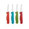 Juego de cuchillos para pelar de plástico y acero inoxidable Farberware de 3 pulgadas de largo, 4 piezas.
