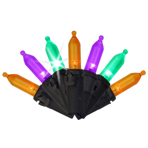 Cadena de luces LED estroboscópicas para Halloween, 100 unidades, multicolor