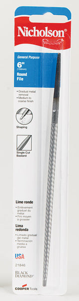 Crescent Nicholson 6 in. L X 1/4 in. W High Carbon Steel Bastard Cut File 1 pc