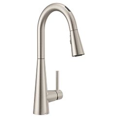 Spot resist stainless one-handle high arc pulldown kitchen faucet