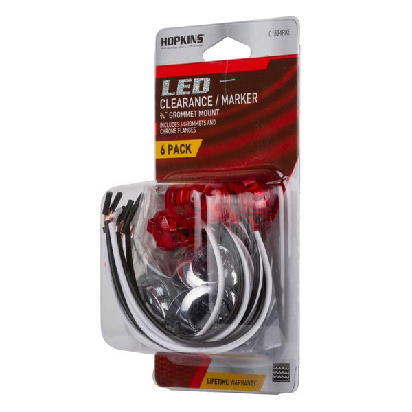 Luz LED de posición lateral/de gálibo redonda roja Hopkins