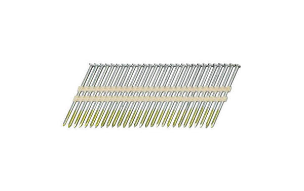 Clavos para enmarcado galvanizados en caliente Metabo HPT de 3-1/4 pulg. L con tiras de plástico de 21 grados, paquete de 2000