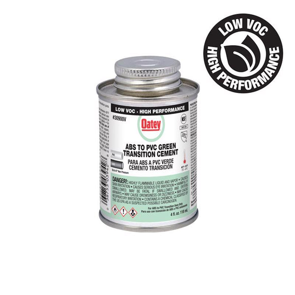 Oatey Green Transition Cement For ABS/PVC 4 oz